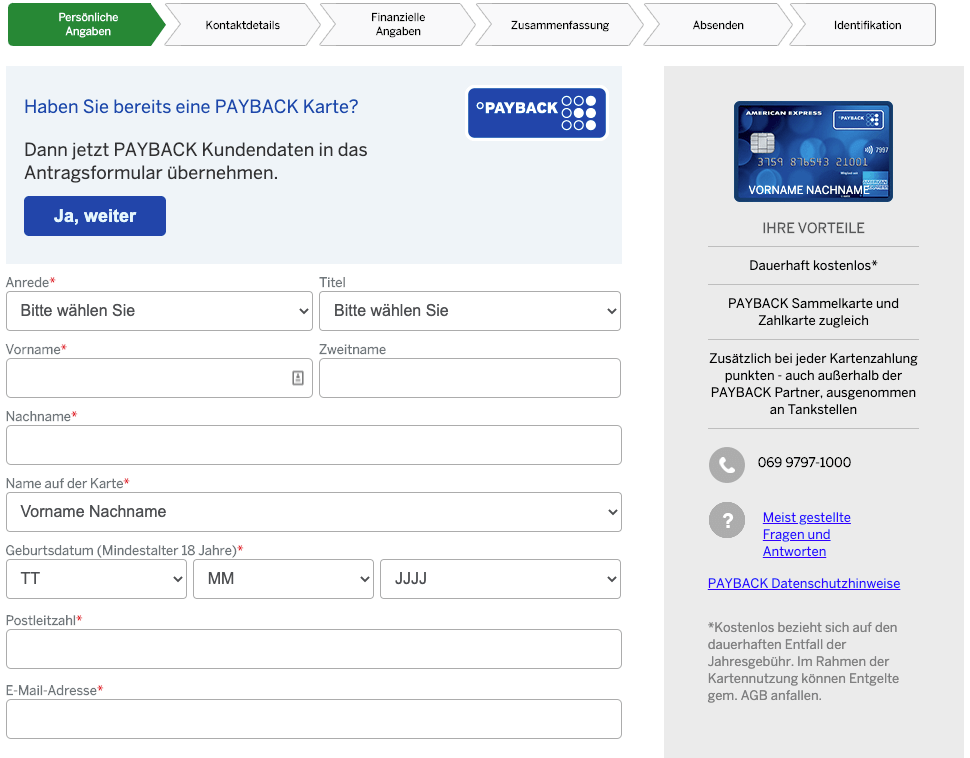 payback amex beantragen