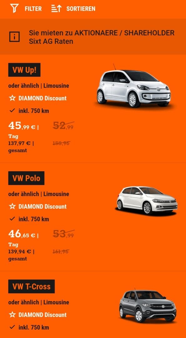 Sixt Aktionärsrabatt als Sachdividende