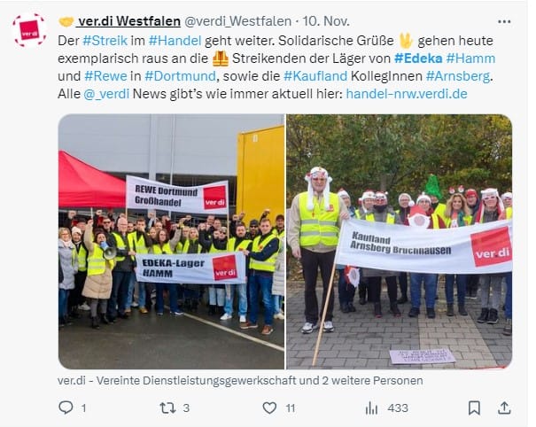 Verdi Streik Discounter