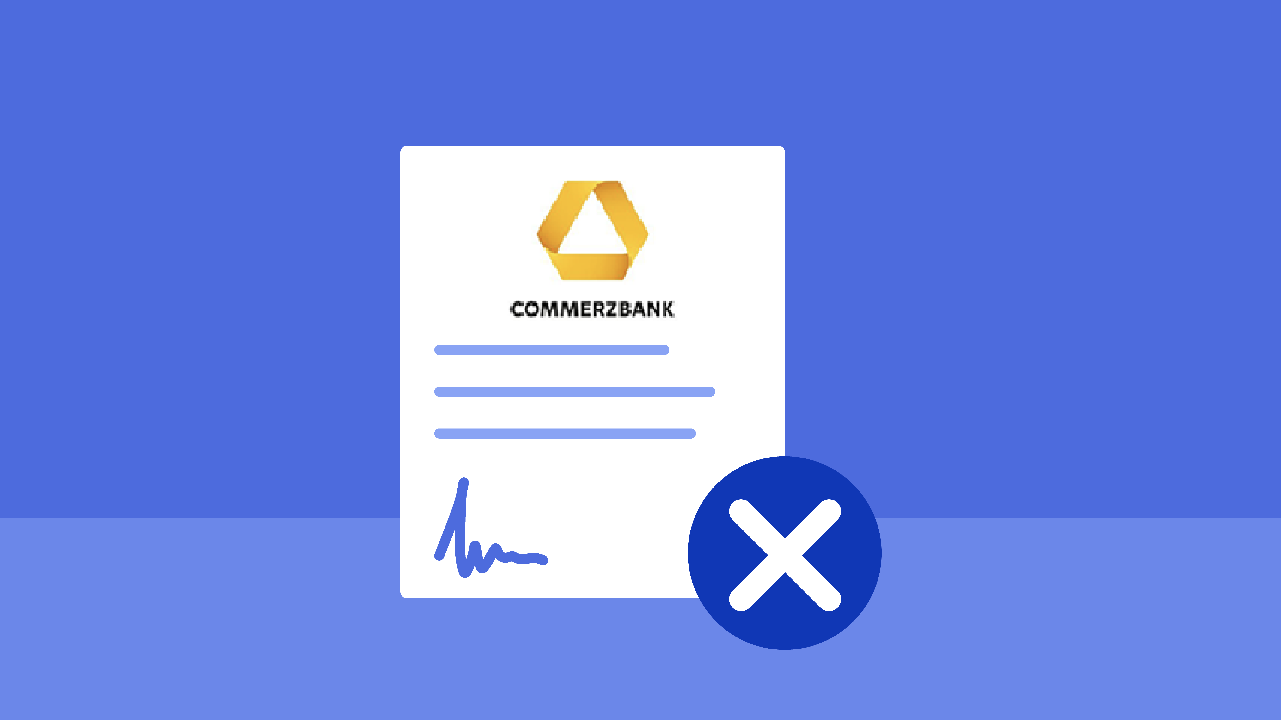 Commerzbank Konto kündigen Kündigungsformular & Vorlage