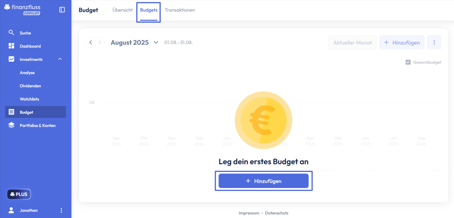 Budget anlegen